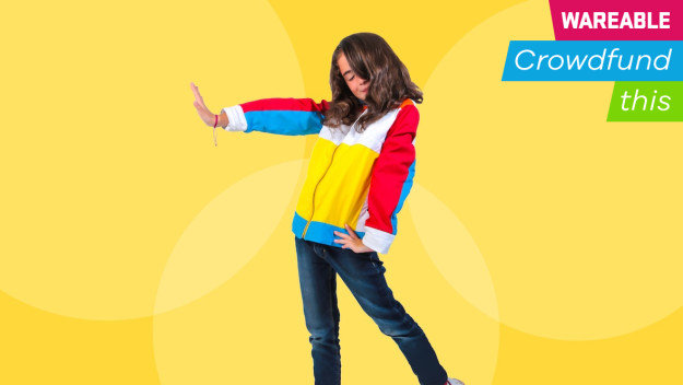 Wiggly is like a wearable Dance Dance Revolution jacket for your kids