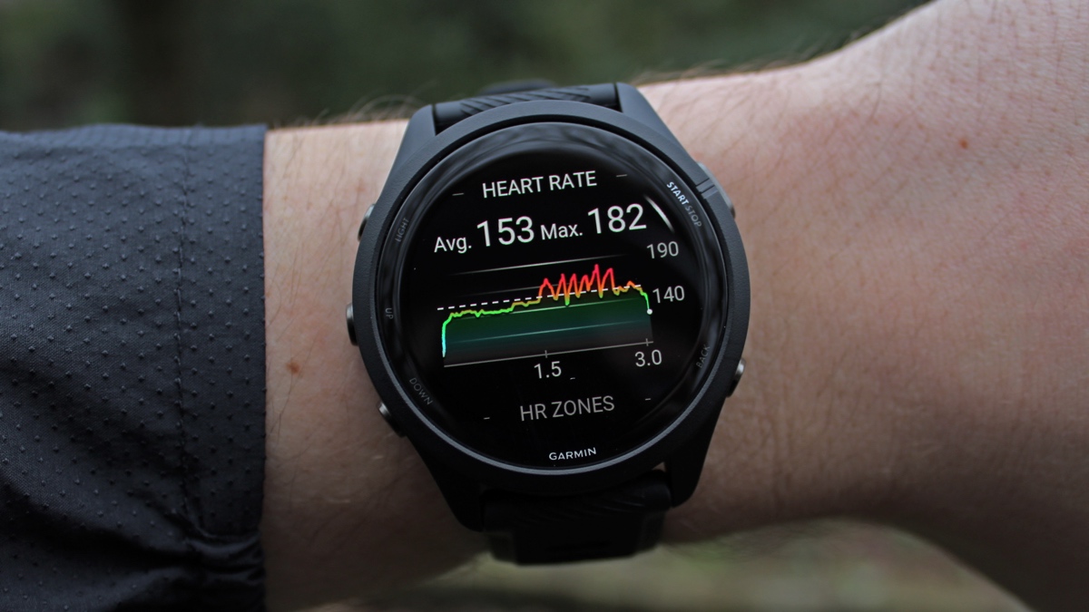 Garmin Forerunner 265 heart rate tracking example