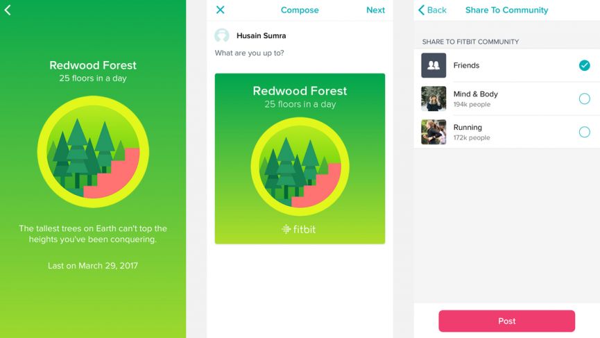 how to earn fitbit badges